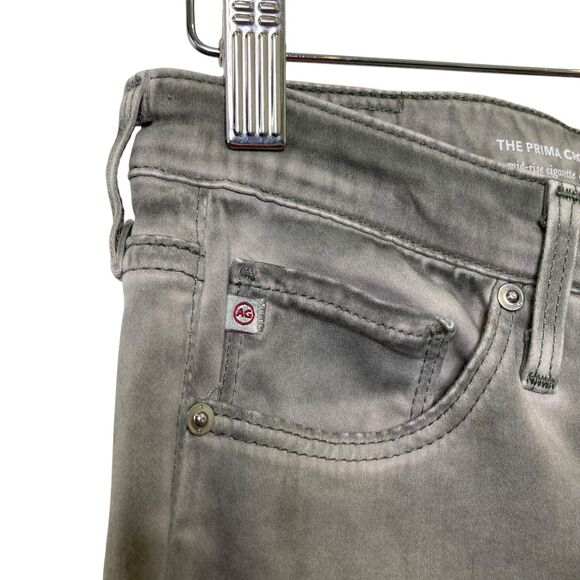 Adriano Goldschmied Anthropologie The Prima Crop Cigarette Jeans Pants Gray 26 - Picture 4 of 12